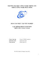 lập trình front end web trên nền tảng vuejs