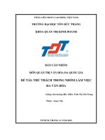 thử thách trong nhóm làm việc đa văn hóa