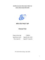 báo cáo thực tập manual test