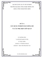 đồ án 2 xây dựng website bán đồng hồ và các phụ kiện liên quan