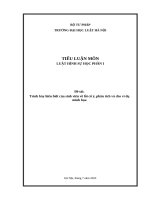 Trình bày hiểu biết của sinh viên về lỗi cố ý, phân tích và cho ví dụ minh họa