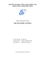 báo cáo thực tập lập trình mobile với flutter