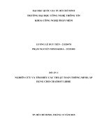 đồ án 1 nghiên cứu và tìm hiểu các thuật toán thông minh áp dụng cho chatbot libre