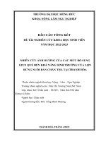 luận văn nhiên cứu ảnh hưởng của các mức bổ sung giun quế đến khả năng sinh trưởng của lợn rừng nuôi bán chăn thả tại thanh hóa