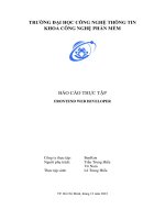 báo cáo thực tập frontend web developer