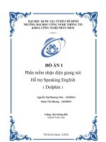 đồ án 1 phần mềm nhận diện giọng nói hỗ trợ speaking english dolphin