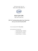 bài tập lớn học máy đề tài ứng dụng phương pháp linear regressiton hồi quy tuyến tính đ1 d2 đoán bmi