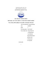 bài thuyết trình nhóm kỹ năng mềm và tinh thần khởi nghiệp ý tưởng khởi nghiệp với sản phẩm handmade nến thơm