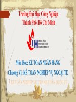 Tiểu luận - kế toán ngân hàng - đề tài - kế toán nghiệp vụ thanh toán quốc tế ( kế toán nhờ thu )