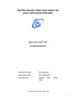 báo cáo thực tập backend developer