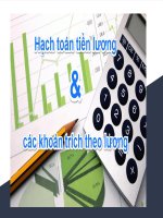 Tiểu luận - kế toán ngân hàng - đề tài - hạch toán tiền lương và các khoản trích theo lương