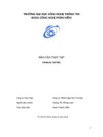 báo cáo thực tập manual testing