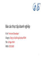 báo cáo thực tập doanh nghiệp front end developer