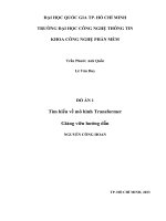 đồ án 1 tìm hiểu về mô hình transformer