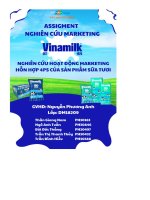 tiểu luận nghiên cứu hoạt động marketing hỗn hợp 4ps của sản phẩm sữa tươi vinamilk
