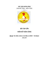 bài tập lớn - kế toán công - đề tài - tìm hiểu và làm rõ về đầu tư xây dựng cơ bản  - tài khoản 241 ,214