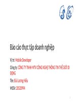 thực tập mobile developer