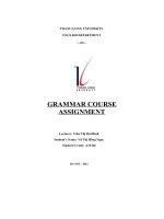 grammar course assignment