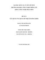 đồ án 2 xây dựng ứng dụng hỗ trợ lối sống khỏe