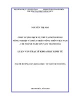 Luận Văn Chất Lượng Dịch Vụ Thẻ Tại Ngân Hàng Nông Nghiệp Và Phát Triển Nông Thôn Việt Nam - Chi Nhánh Nghi Sơn Nam Thanh Hóa.pdf