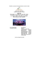 tiểu luận đề tài tìm hiểu về công ty duyên việt và thực hiện tổ chức sự kiện pr collection show