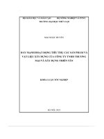 đẩy mạnh hoạt động tiêu thụ các sản phẩm và vật liệu xây dựng của công ty tnhh thương mại và xây dựng thiên tân