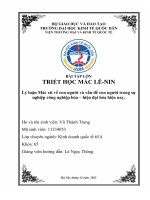 bài tập lớn triết học mác lê nin lý luận mác xit về con người và vấn đề con người trong sự nghiệp công nghiệp hóa hiện đại hóa hiện nay