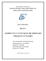 đồ án 1 nghiên cứu và xây dựng hệ thống hỗ trợ quản lý sự kiện
