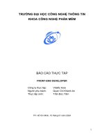 báo cáo thực tập doanh nghiệp vị trí frontend developer