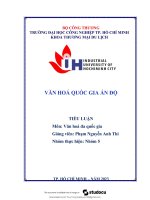 quản trị đa văn hóa văn hoá quốc gia ấn độ