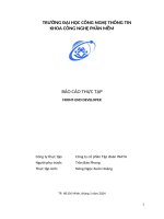 báo cáo thực tập front end developer