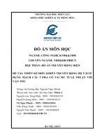 đề tài thiết kế điều khiển truyền động hệ t đ sử dụng mạch cầu 3 pha có tải mc tỉ lệ thuận với vận tốc