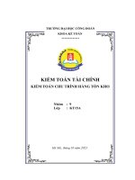 kiểm toán tài chính kiểm toán chu trình hàng tồn kho