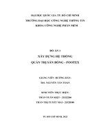 đồ án 1 xây dựng hệ thống quản trị sân bóng footex