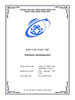 báo cáo thực tập software development