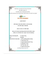 tiểu luận đề tài xây dựng kế hoạch pr cộng đồng cho công ty cổ phần sữa việt nam vinamilk