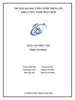 báo cáo thực tập flutter developer