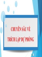 CHUYÊN SÂU VỀ TRÍCH LẬP DỰ PHÒNG
