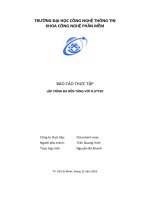 báo cáo thực tập lập trình đa nền tảng với flutter