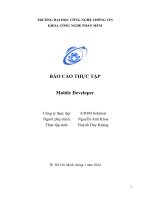 báo cáo thực tập mobile developer