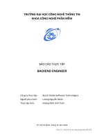 báo cáo thực tập backend engineer