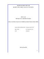 tiểu luận môn quản lý chi phí xây dựng nâng cao công tác quản lý chi phí tại viện kỹ thuật công trình