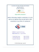 tiểu luận phân tích hoạt động logistics và xâydựng lộ trình công danh nhân viênlogistics tại công ty sotrans