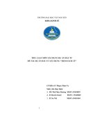 tiểu luận môn xây dựng dự án đầu tư đề tài dự án đầu tư xây dựng tiệm sách cũ