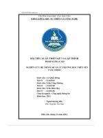 bài tiểu luận thiết kế và lập trình web nâng cao nghiên cứu hệ thống quản lý trường học trên nền tảng odoo