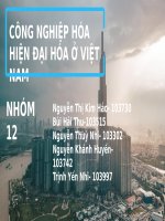 Slide thuyết trình: Công nghiệp hoá, hiện đại hoá ở Việt Nam trong bối cảnh Cách mạng Công nghiệp 4.0