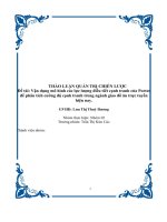 thảo luận chiến lược vận dụng mô hình các lực lượng điều tiết cạnh tranh của porter để phân tích cường độ cạnh tranh trong ngành giao đồ ăn trực tuyến hiện nay