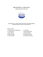 bài thảo luận phân tính cường độ cạnh tranh trong ngành giao đồ ăn trực tuyến hiện nay