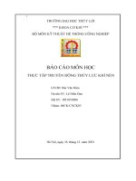 báo cáo môn học thực tập truyền động thủy lực khí nén