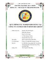 quá trình tác nghiệp kho hàng tại công ty cổ phần hd furniture group